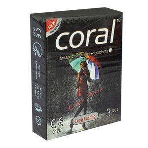 Coral Condom Long Lasting Extra Time 3pcs Pack
